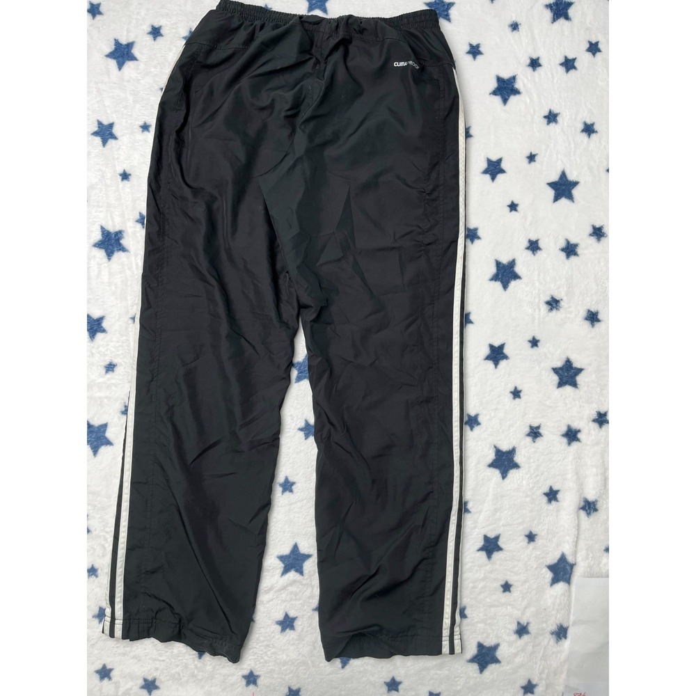 Adidas Track Pants Mens Small Black 3 Stripe Clima365 Athletic - Picture 5 of 9